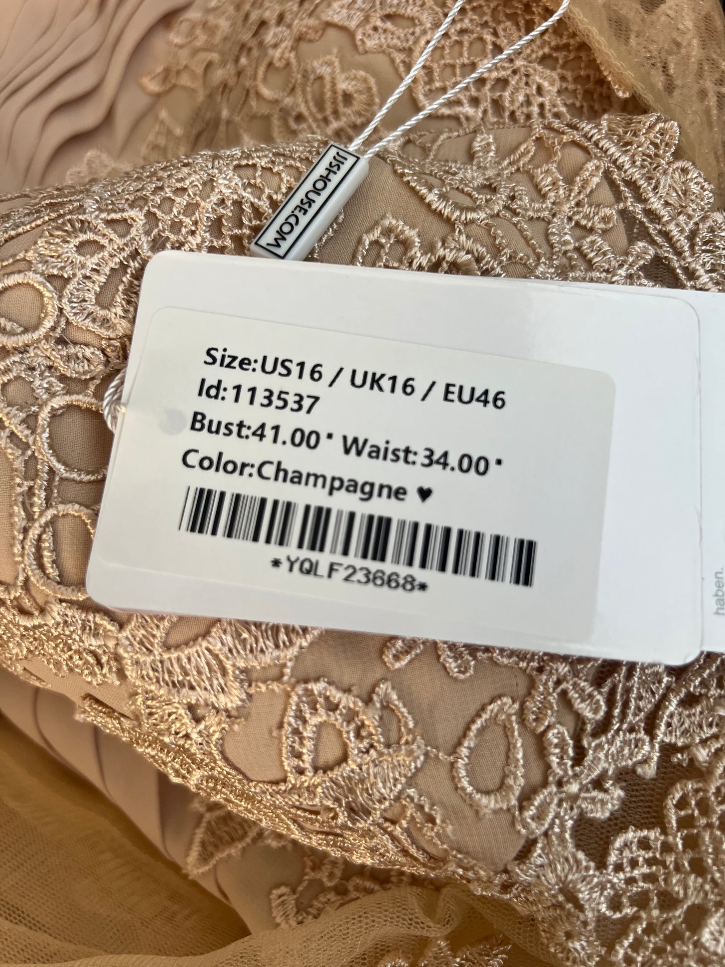 JJ’s House Champagne Formal Gown