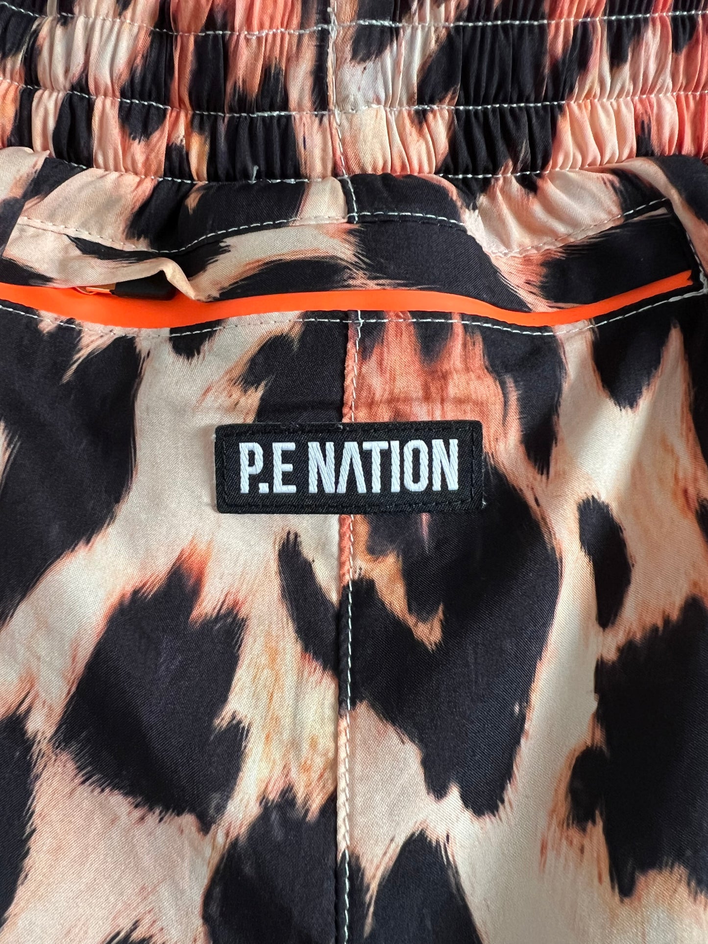 P.E Nation Team Game Shorts in Leopard Animal Print