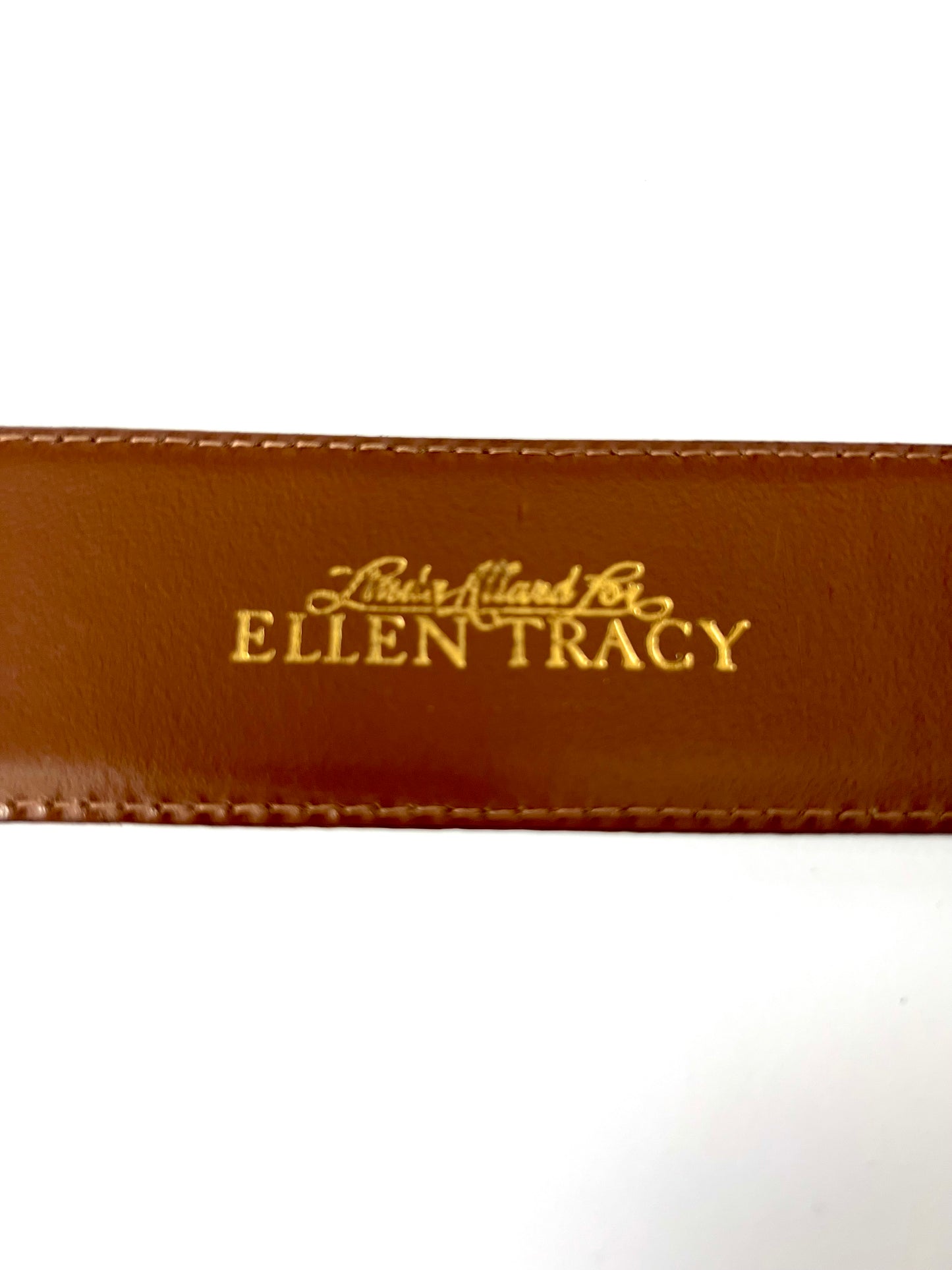 Vintage Ellen Tracy Burgundy Croc-Embossed Belt