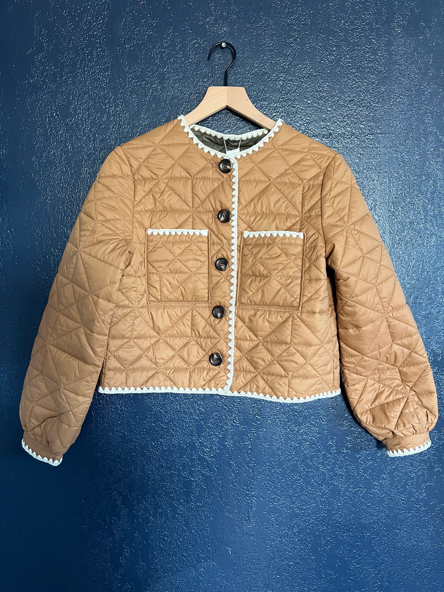 JOIE Reversible Whipstitch Quilted Jacket