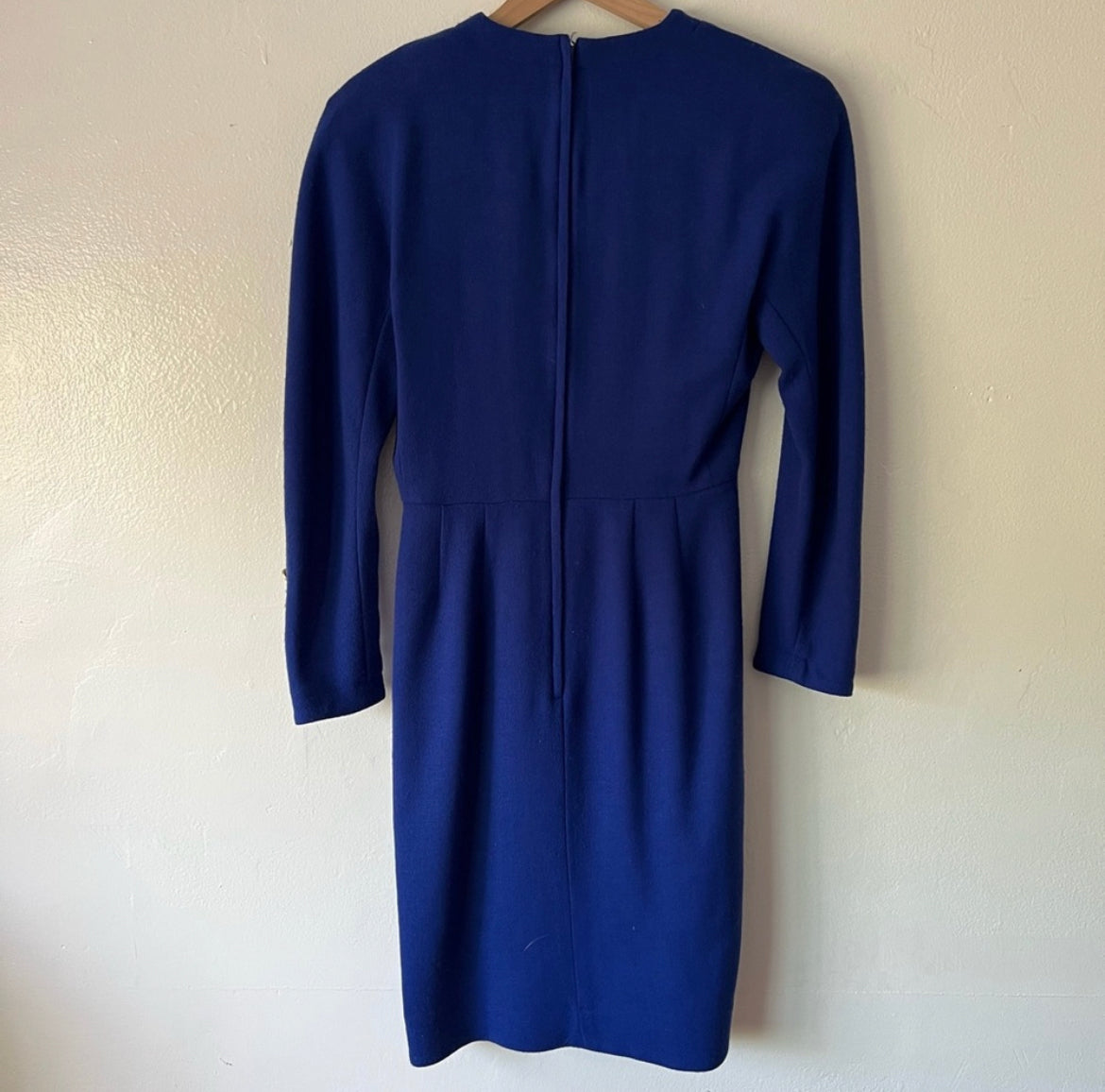 Nipon Petites Vintage Royal Blue Long Sleeve Dress with Belt