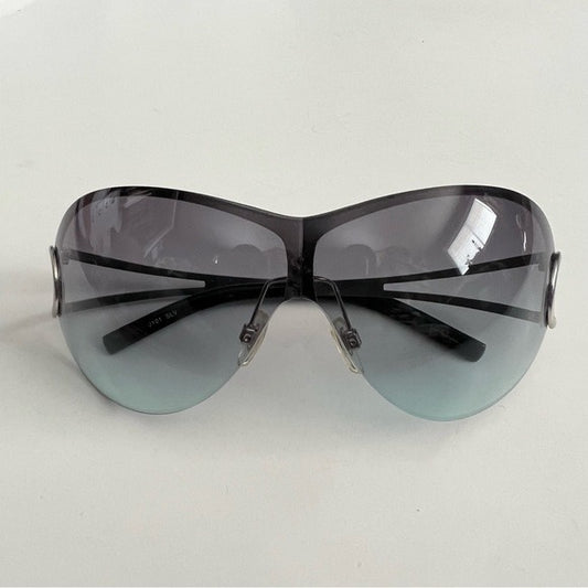Jessica Simpson Rimless Silver Metallic Oversized Sunglasses