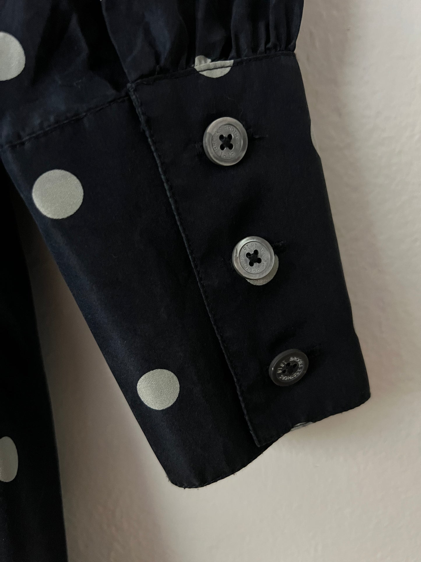 Brooks Brothers Polka Dot Silk Midi Fit & Flare Dres