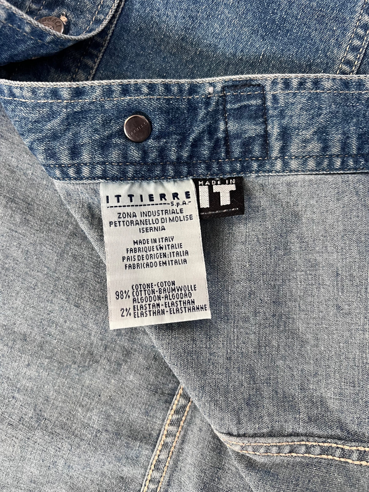 Versace Jeans Couture Blue Denim Sleeveless Shirt