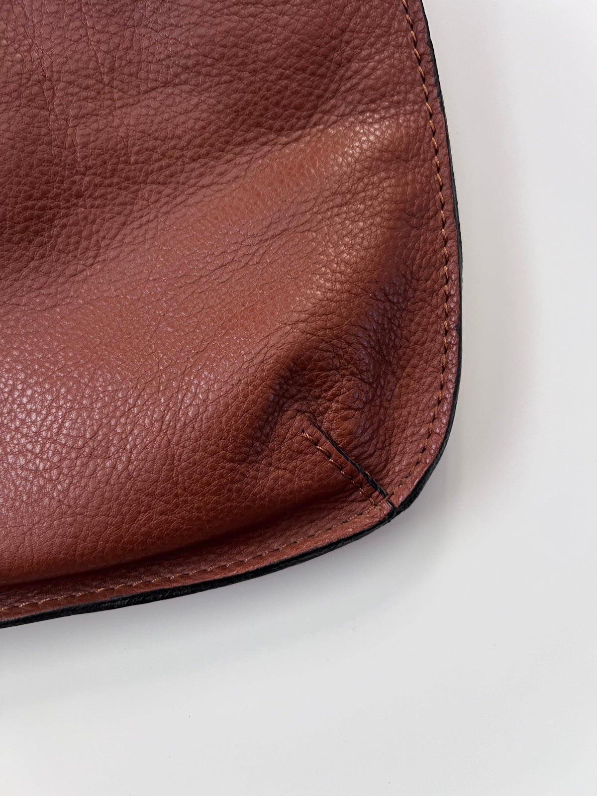 Vintage Fossil Brown Leather Mini Handbag