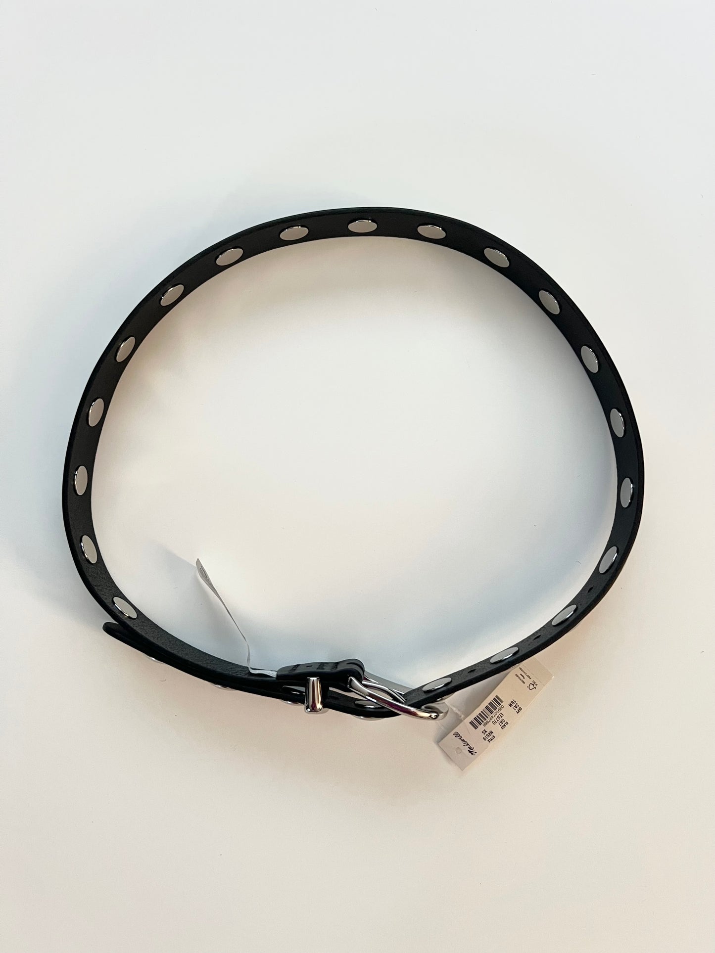 Madewell Studded Western Belt in Black and Silver