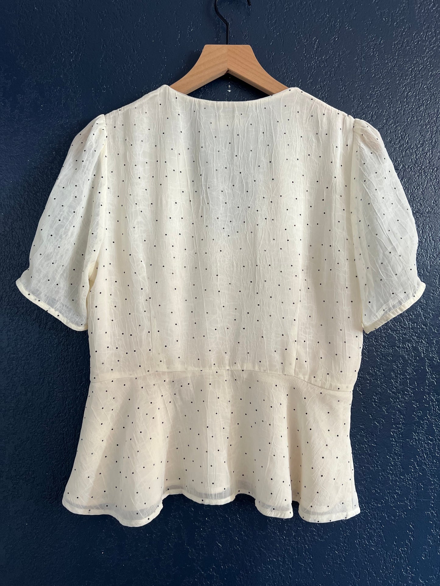 All:row V-Neck Button-Down Sheer Top