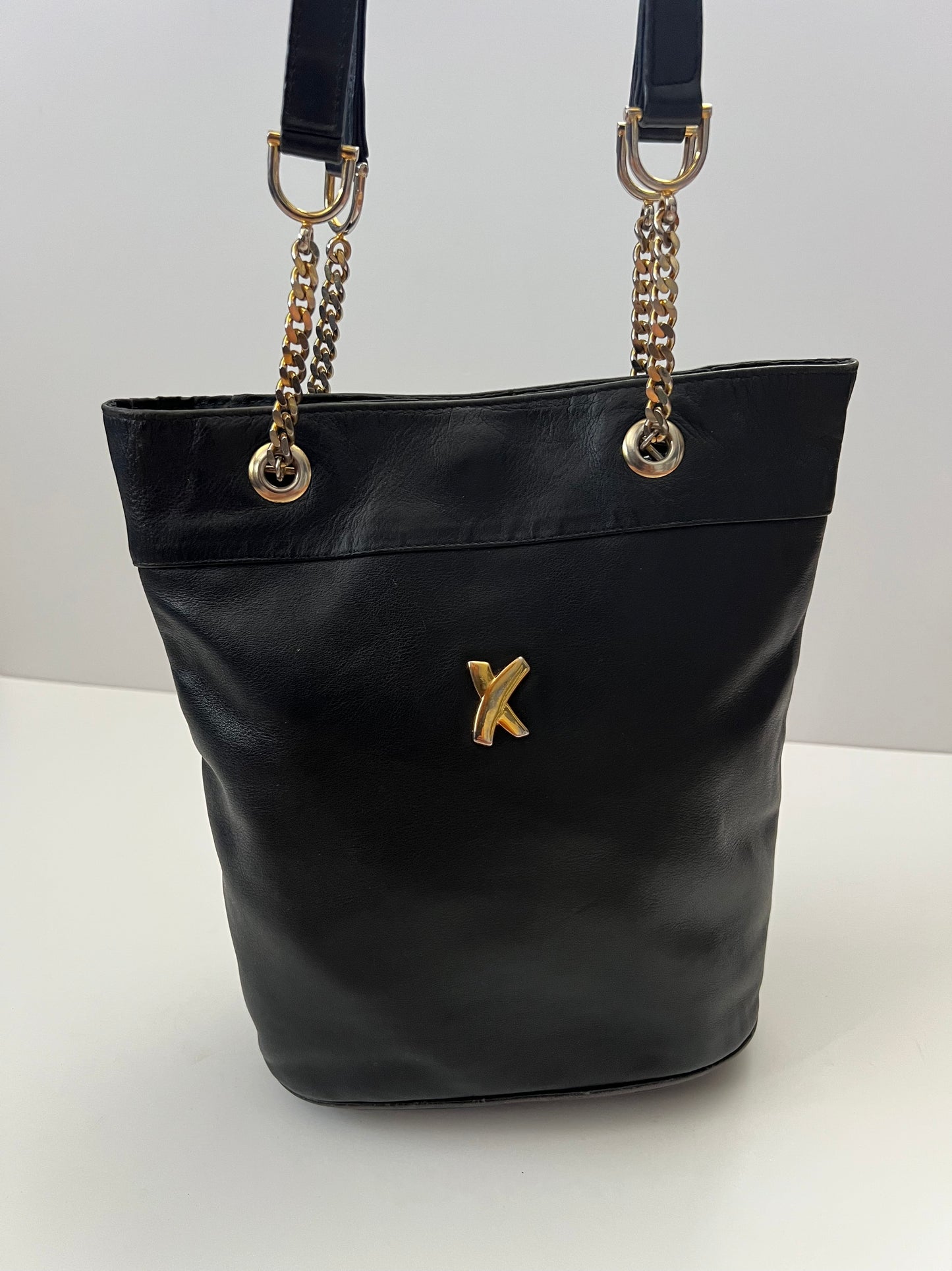 Vintage Paloma Picasso Black Bucket Bag