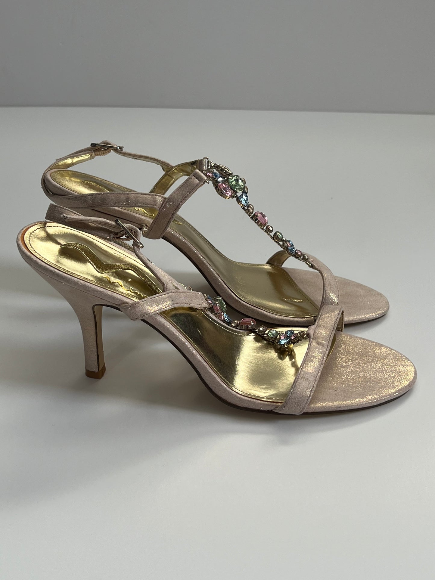 Vintage Nina Jewel Embellished Strappy Heels