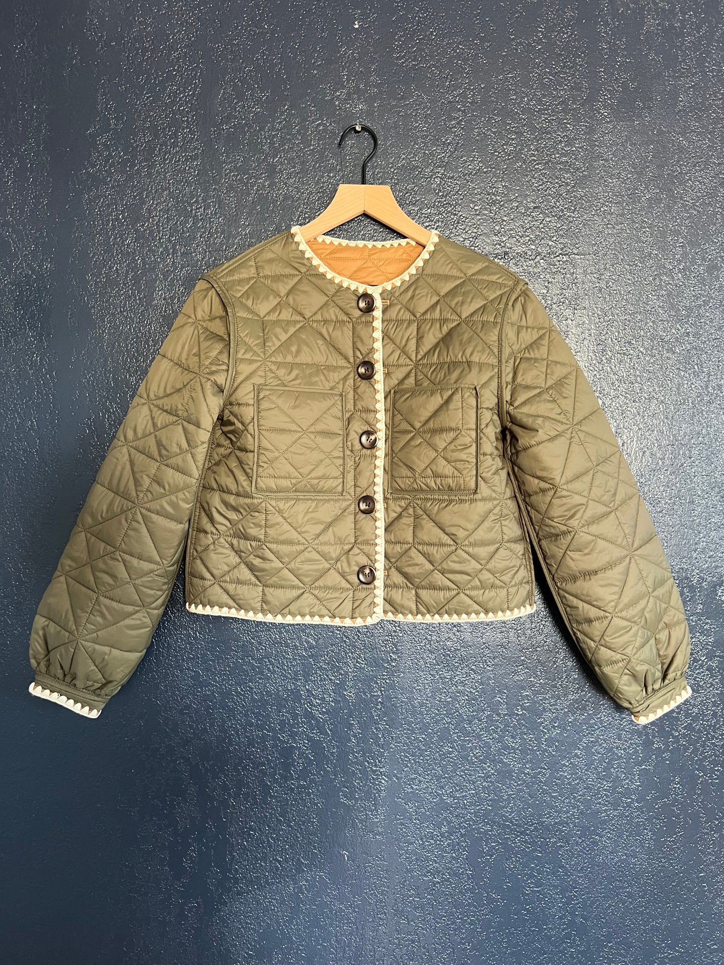 JOIE Reversible Whipstitch Quilted Jacket