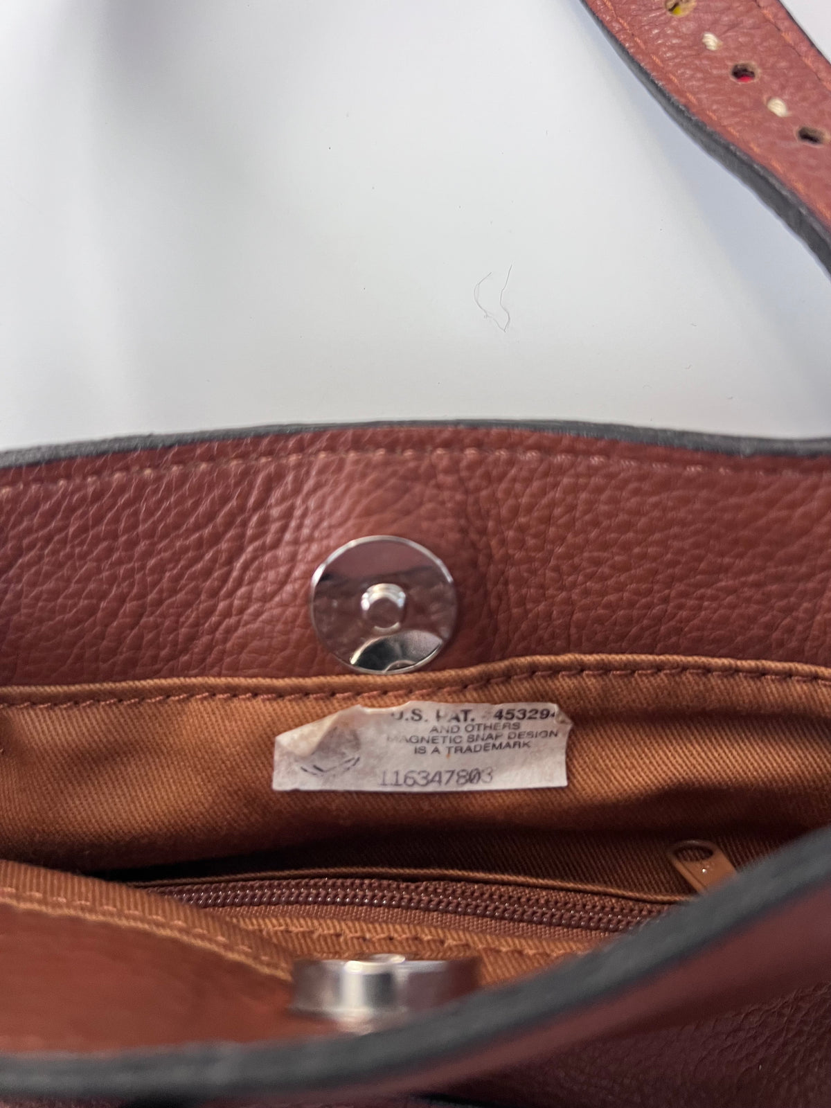 Vintage Fossil Brown Leather Mini Handbag