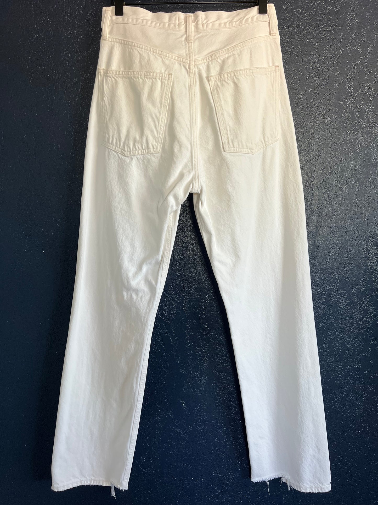 AGOLDE 90s High Rise Straight Leg White Jeans