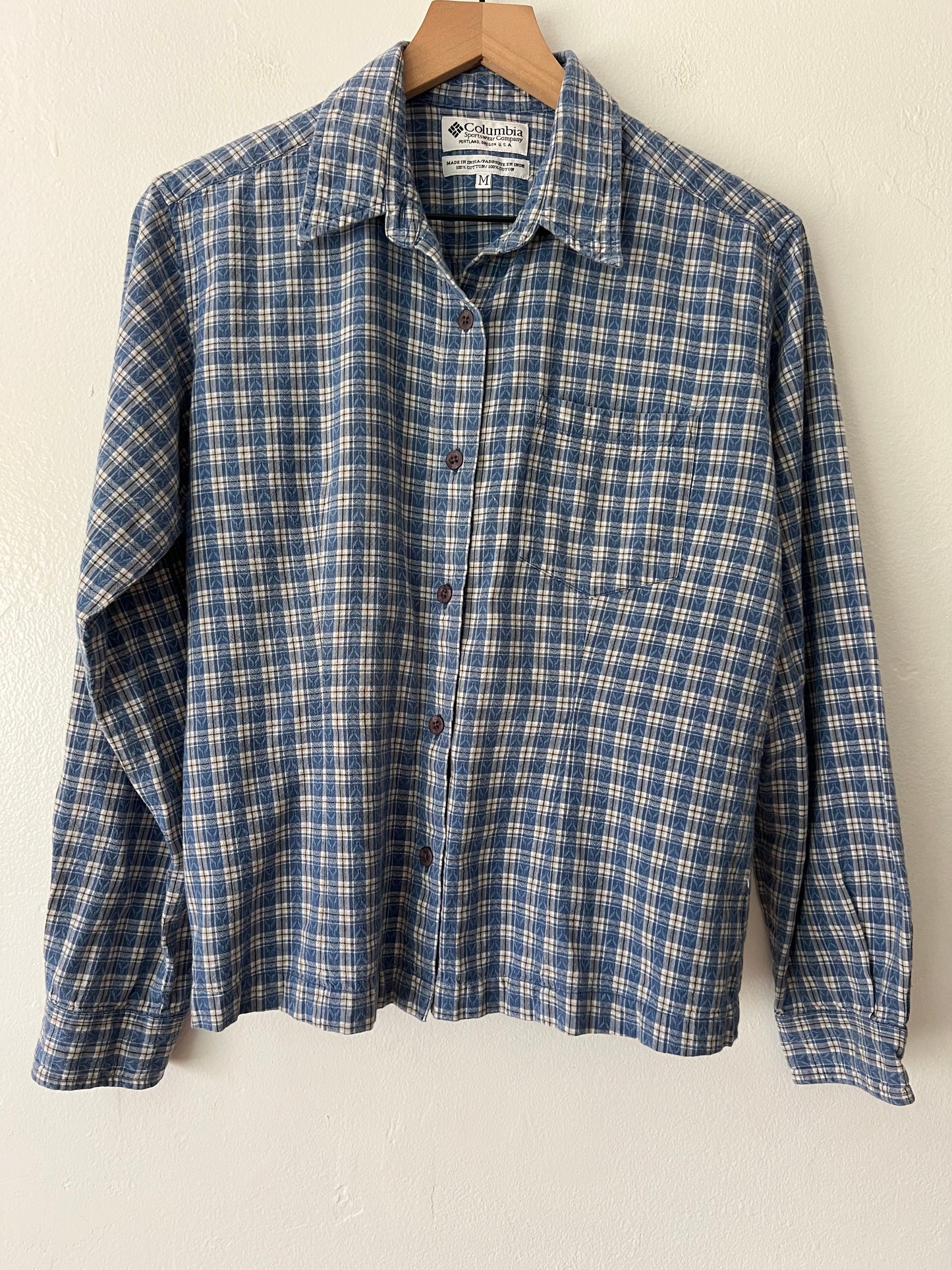 Vintage Columbia Plaid Cotton Button-up Shirt