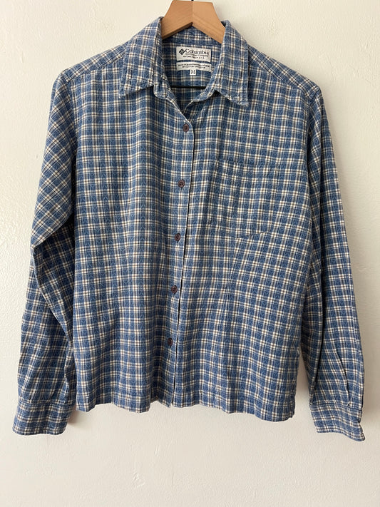 Vintage Columbia Plaid Cotton Button-up Shirt