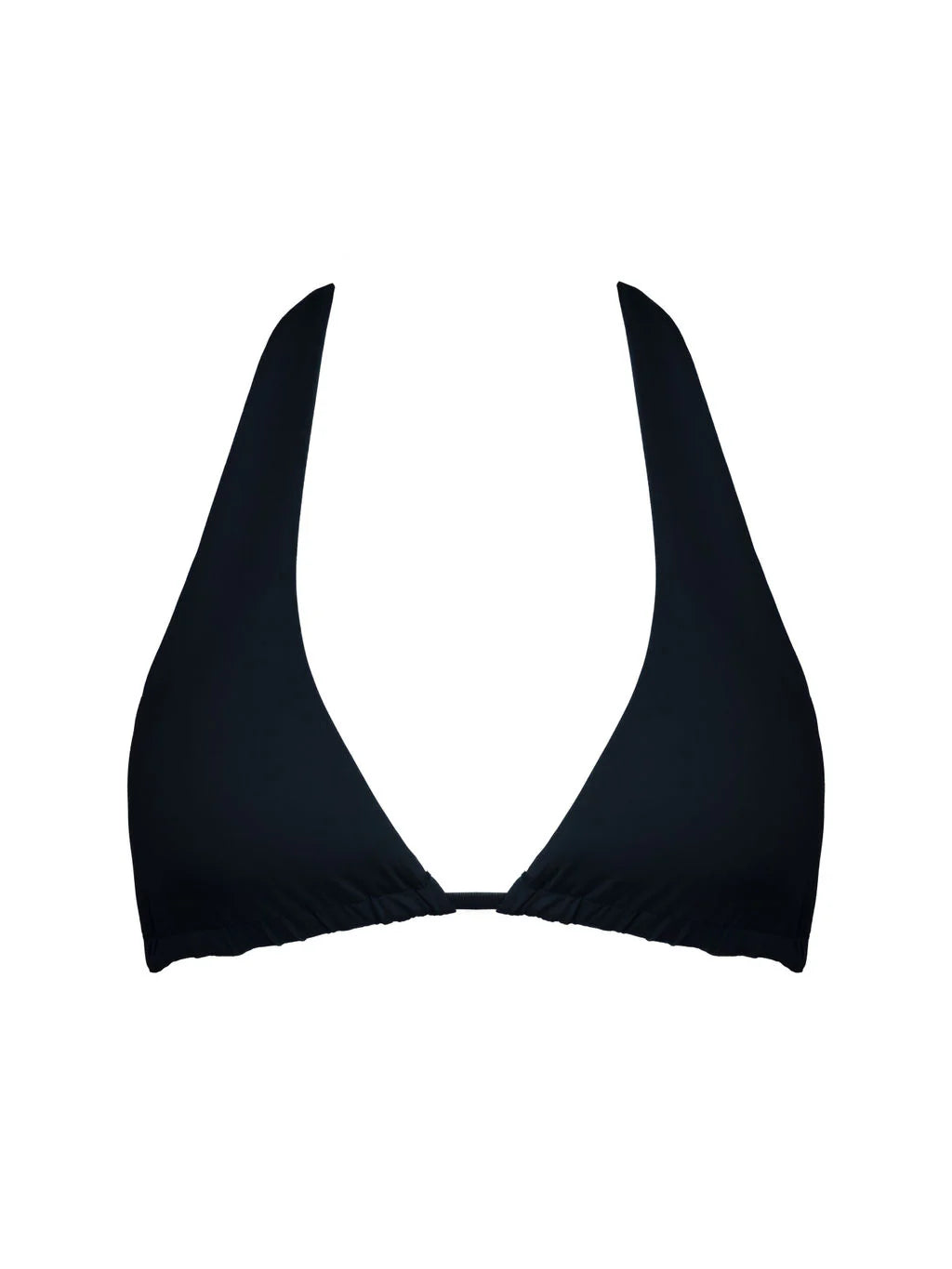 Kitty and Vibe Black Triangle Halter Bikini Top