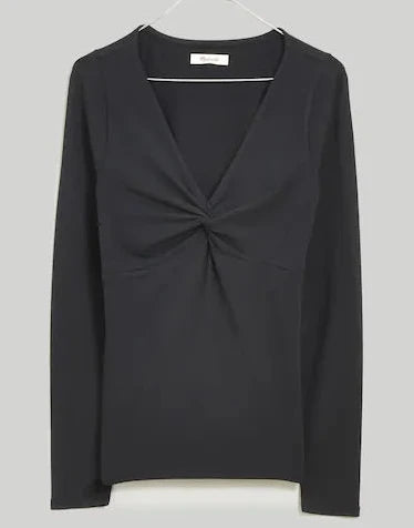 Madewell Twist-Front Long-Sleeve Tee