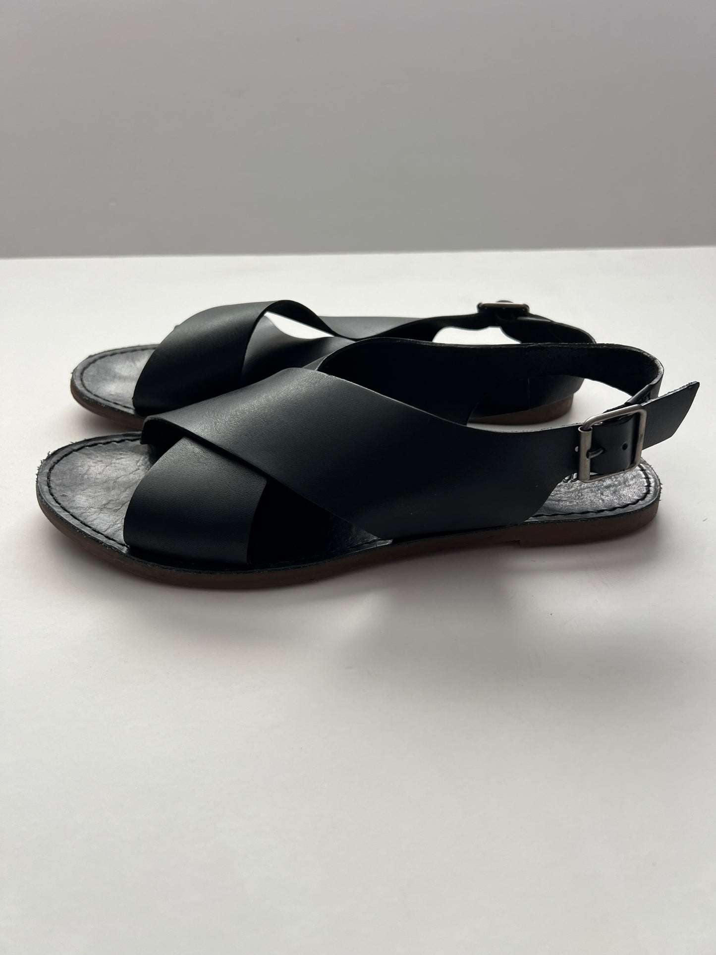 Madewell Boardwalk Crisscross Leather Slingback Sandals