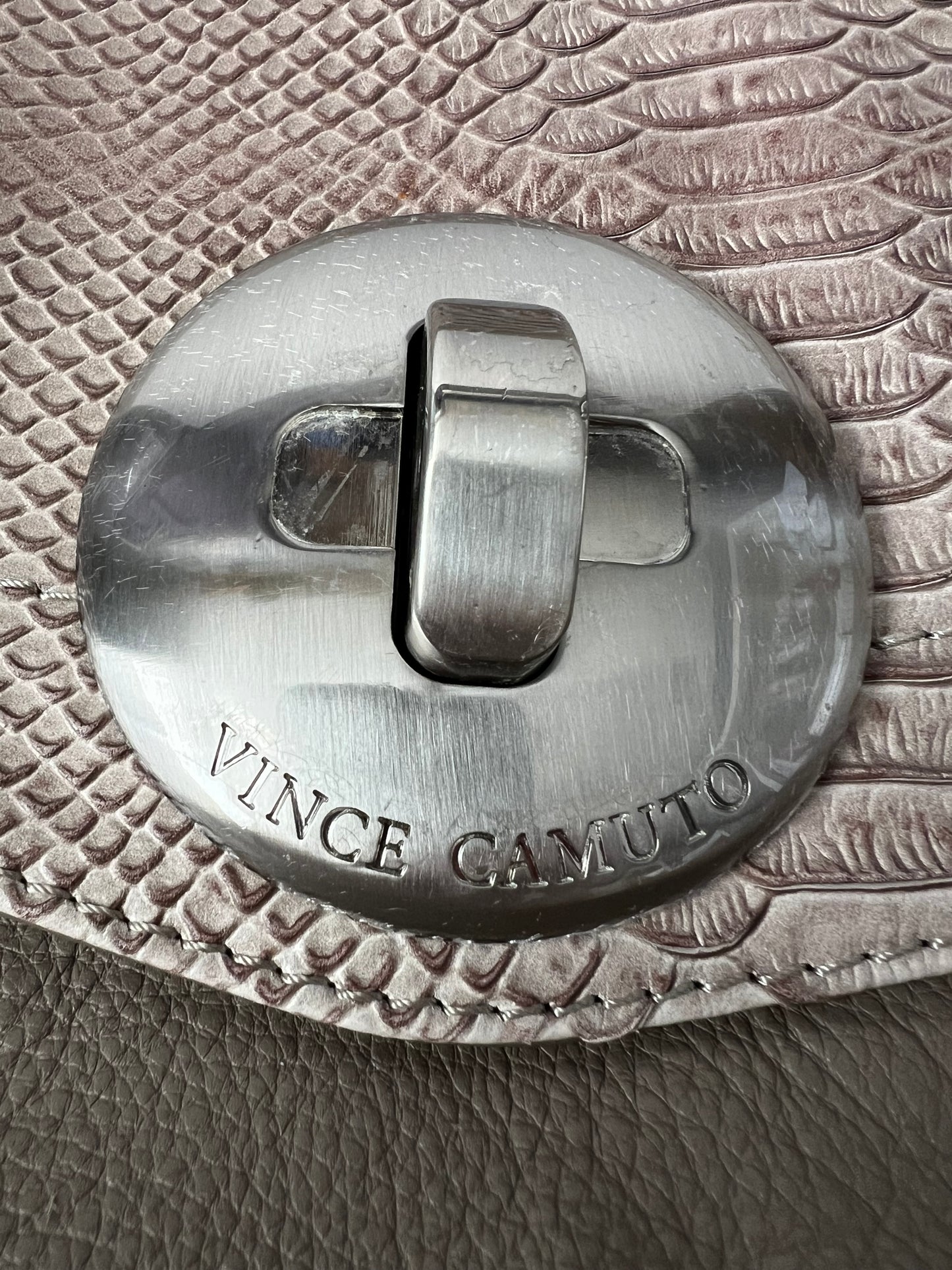 Vince Camuto Crocodile Embossed Shoulder Purse