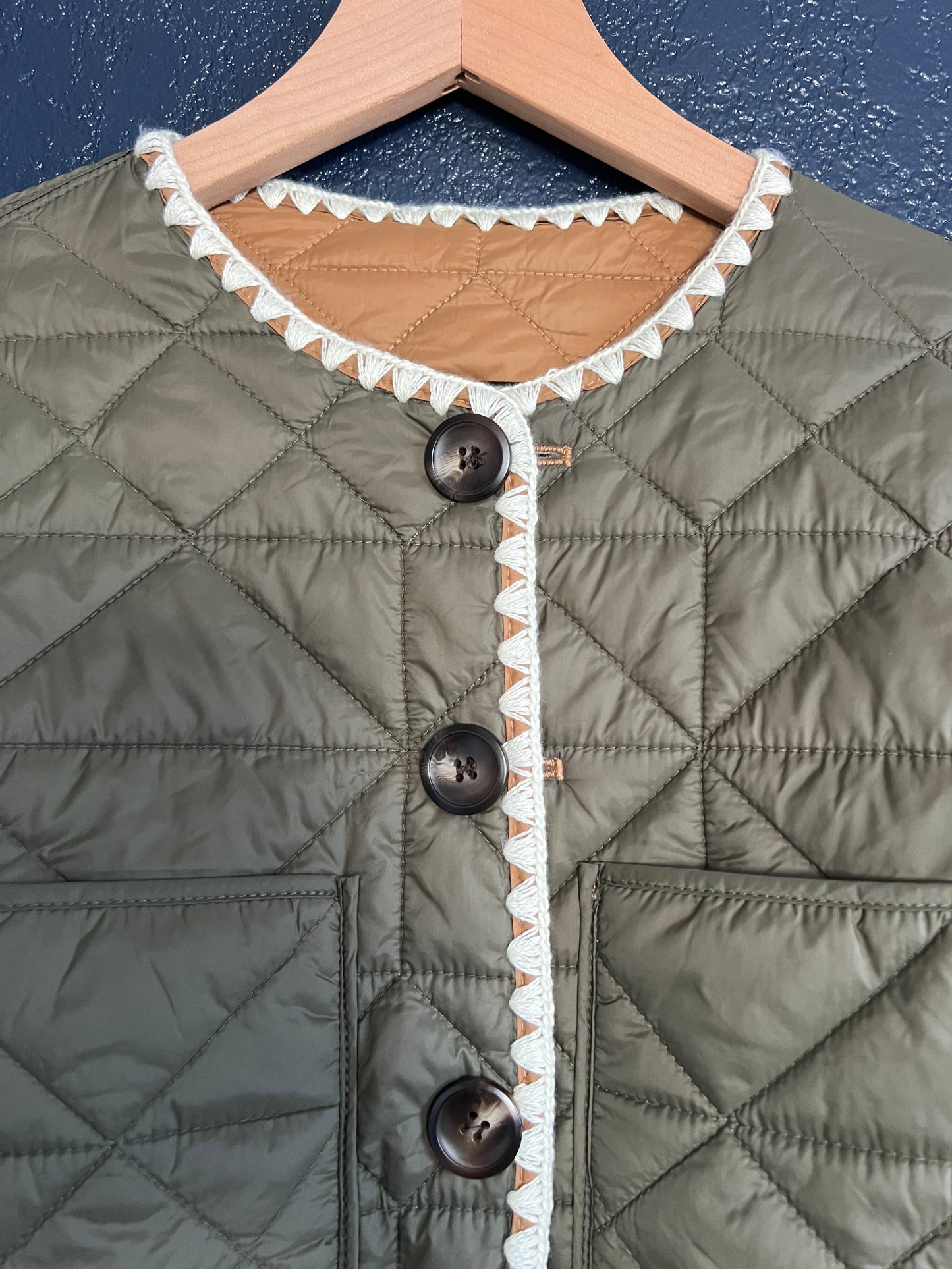 JOIE Reversible Whipstitch Quilted Jacket
