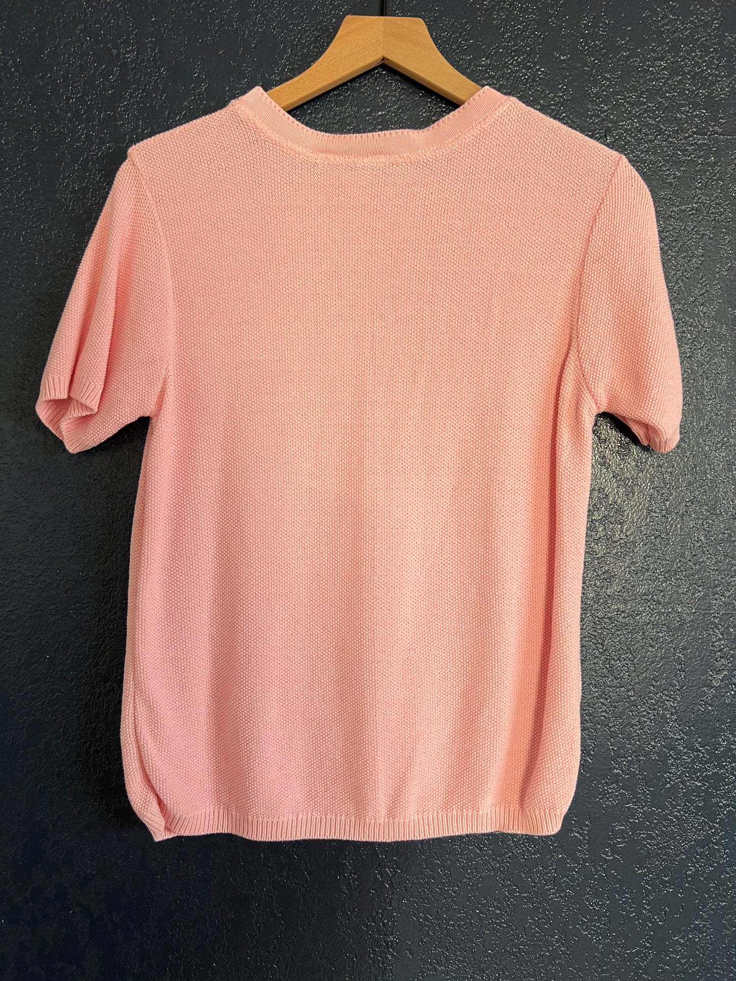 Vintage White Stag Cotton Knit Top