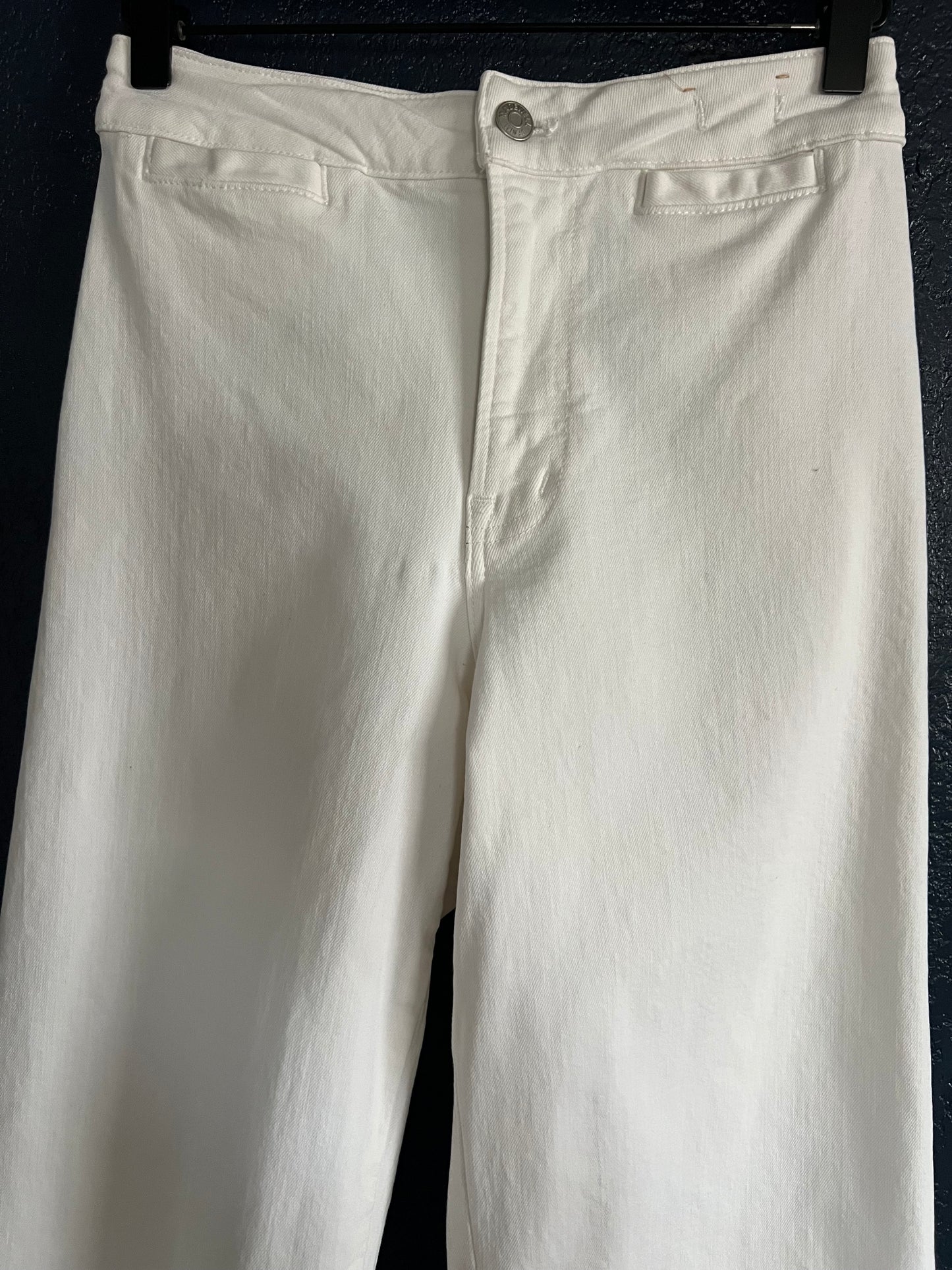 Madewell The Curvy Emmett Wide-Leg Jean in Tile White