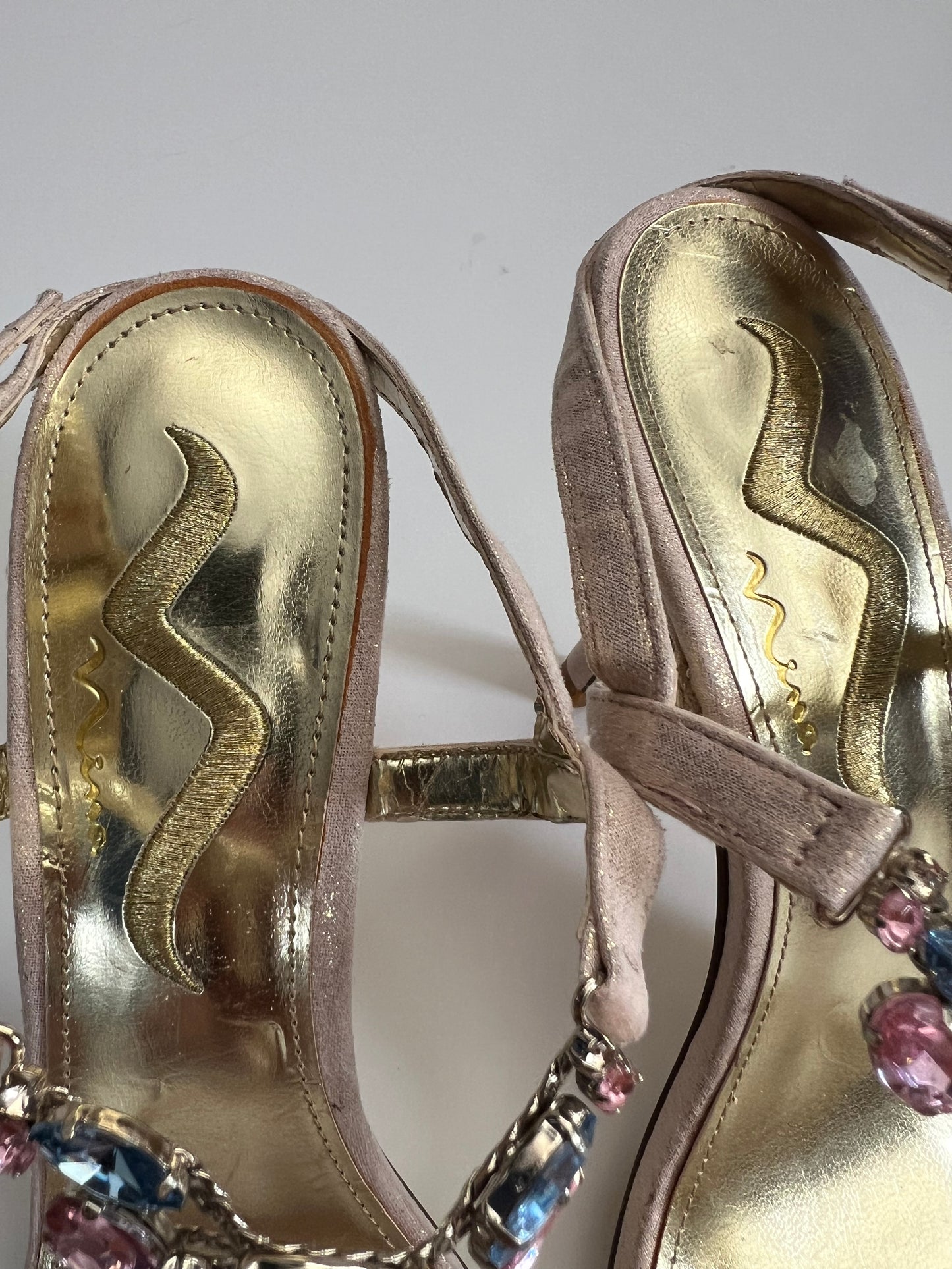 Vintage Nina Jewel Embellished Strappy Heels
