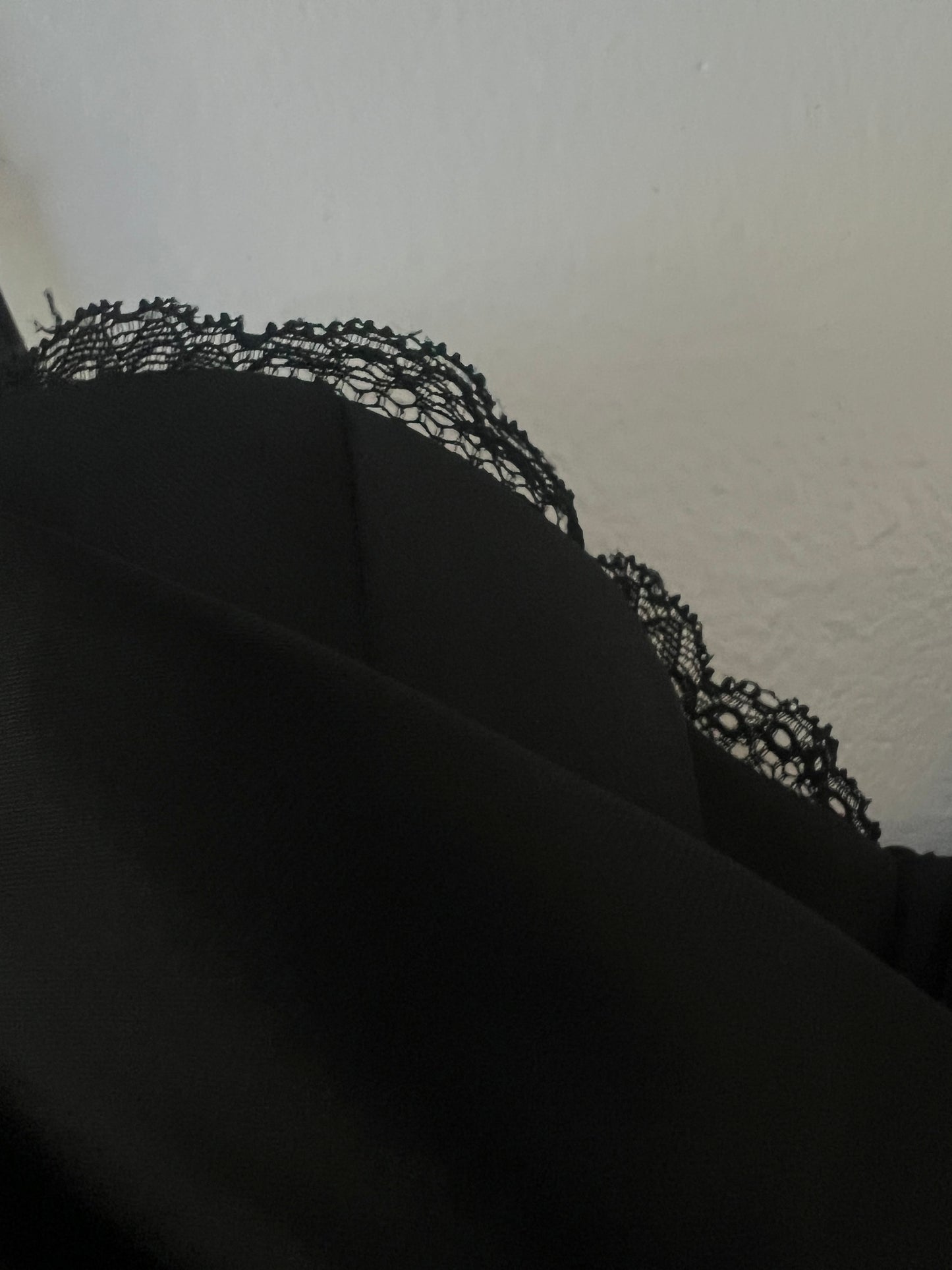 Oh Polly All For You Lace Trim Cowl Neck Satin Mini Dress