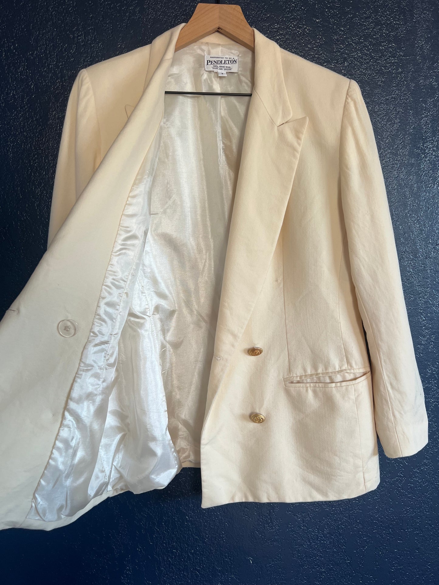 Vintage Pendleton Cream Blazer