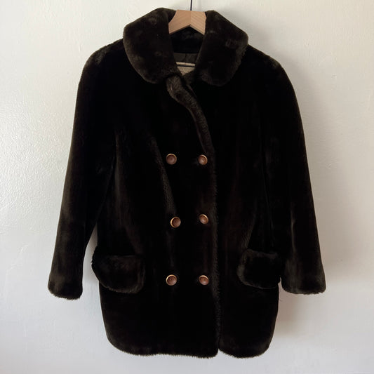 Gimbels Vintage Union Made Brown Fur Coat