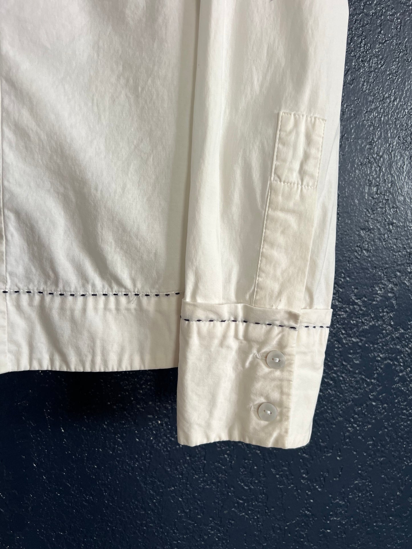 Vintage Ann Taylor LOFT Stretch Contrast Stitch Button-Up Shirt