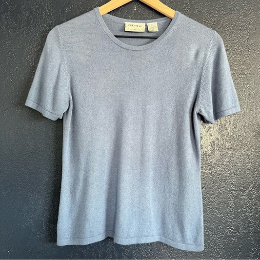 Preview Collection Vintage Silk and Cashmere Knit Short Sleeve