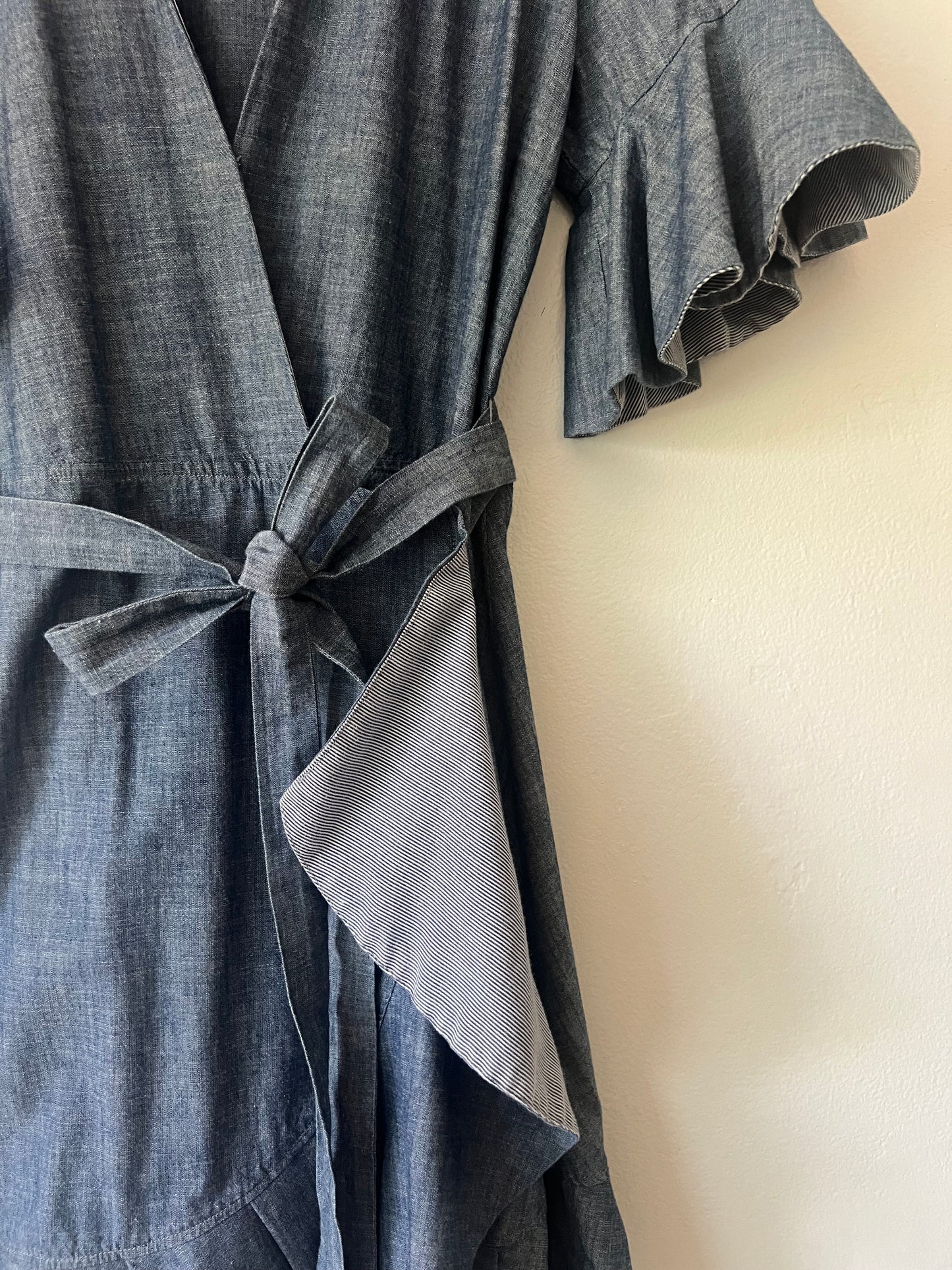 7 For All Mankind Chambray Wrap Dress
