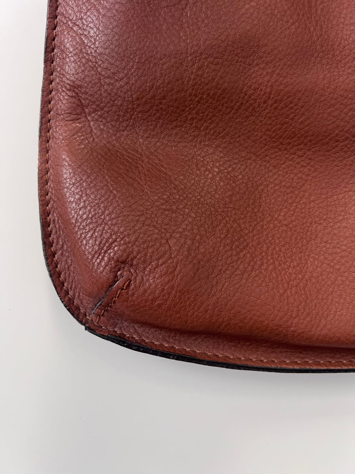 Vintage Fossil Brown Leather Mini Handbag
