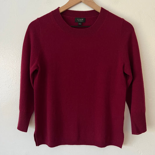 J.Crew Three-quarter Sleeve Everyday Cashmere Crewneck Sweater