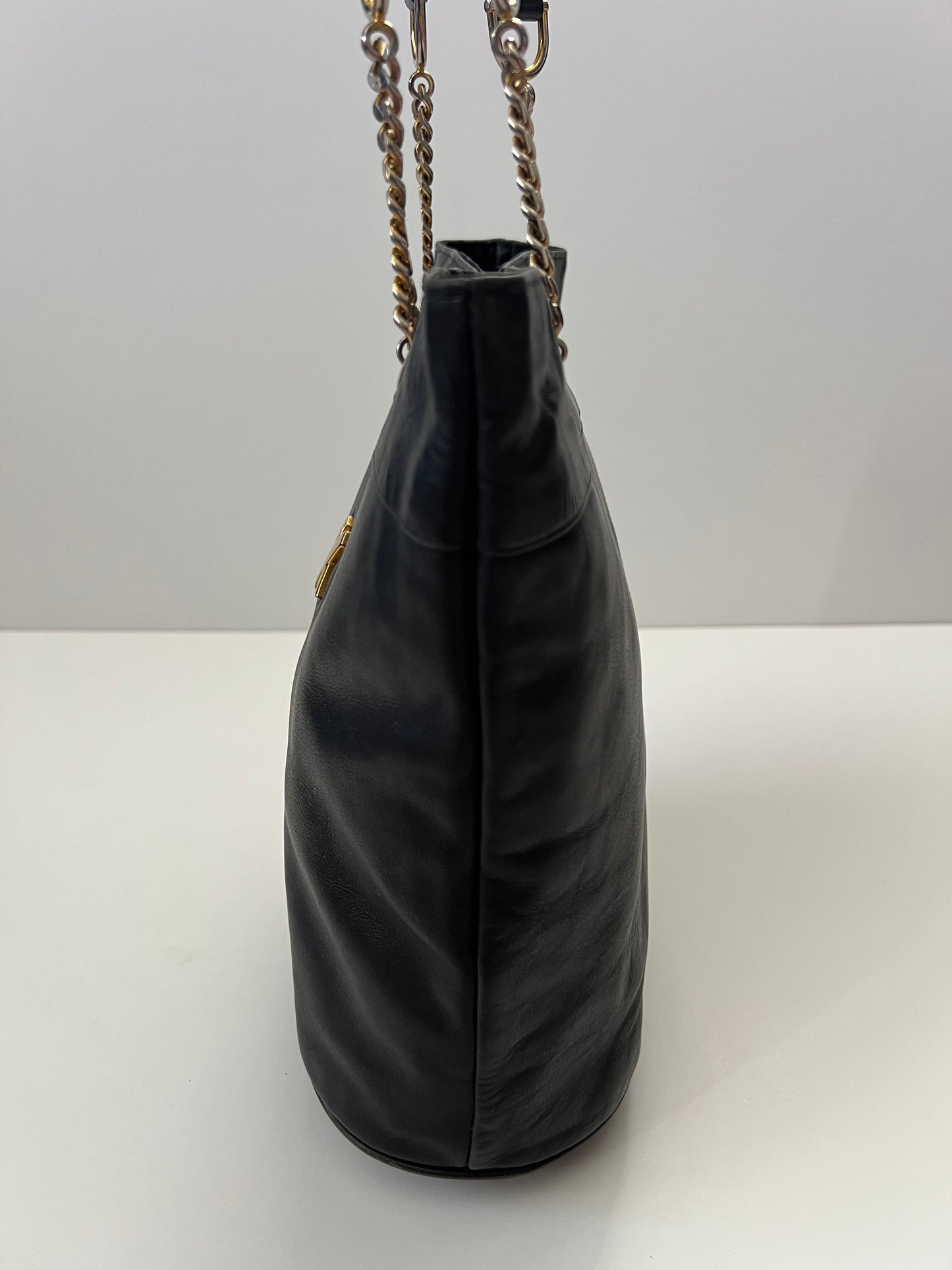 Vintage Paloma Picasso Black Bucket Bag