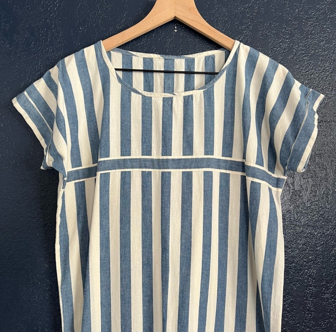 Handmade Striped Midi Shirt Dress