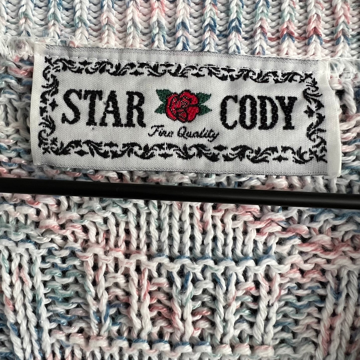 Star Cody Vintage V-neck Cotton Cable-knit Sweater