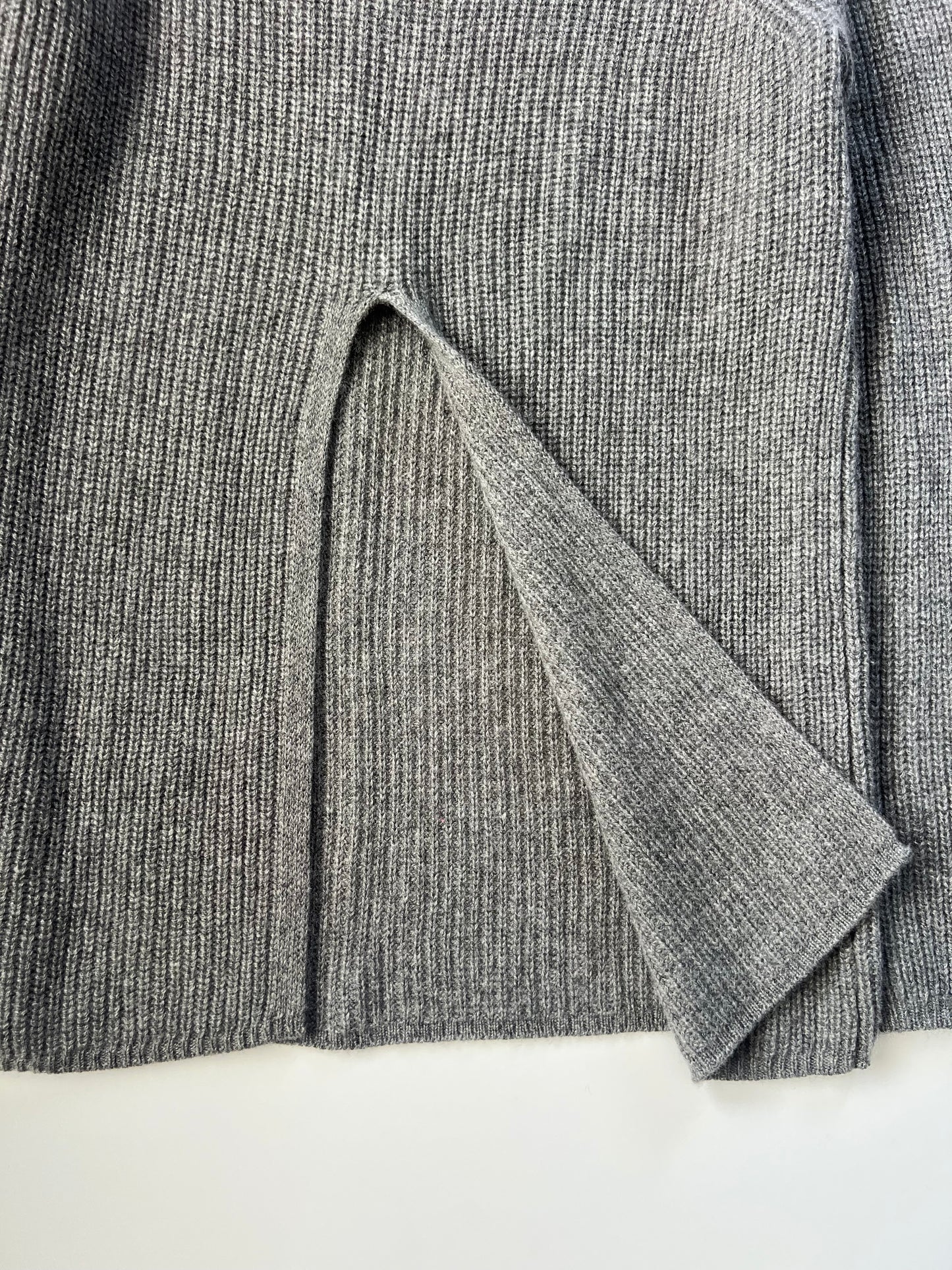 Jenni Kayne Cashmere Fisherman Back-Slit Ribbed Sweater