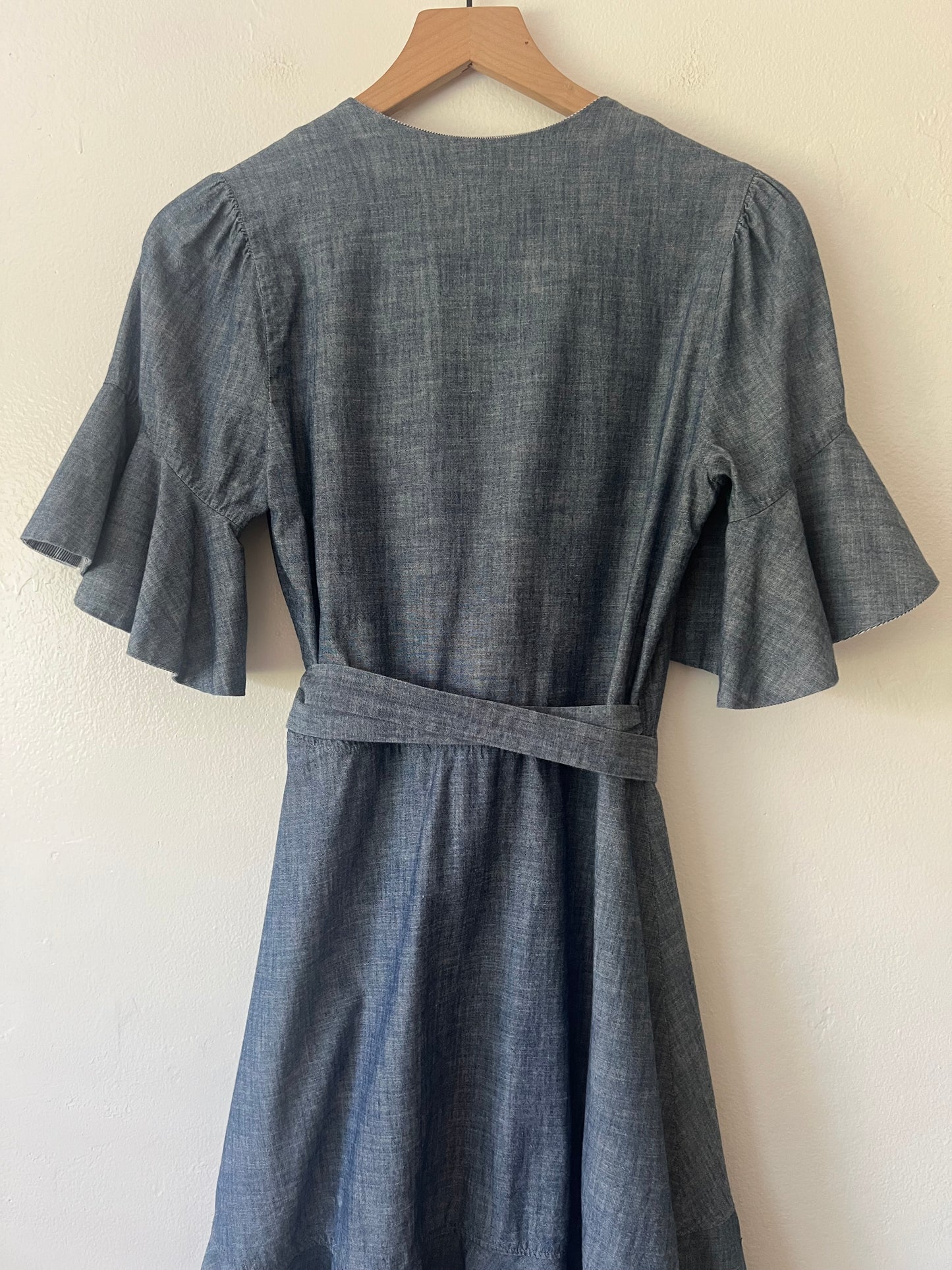 7 For All Mankind Chambray Wrap Dress