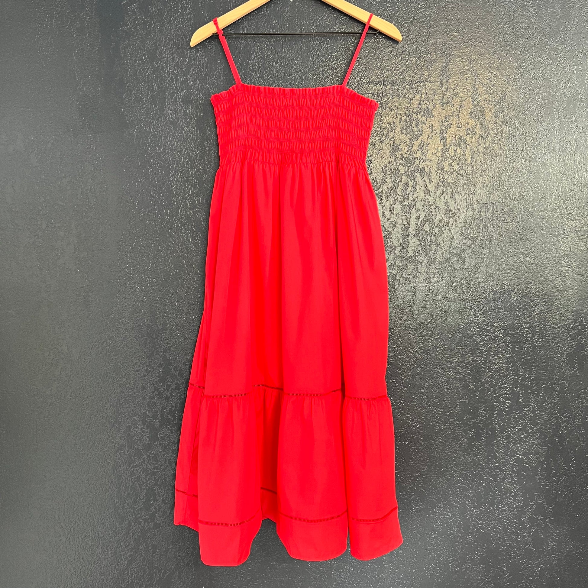 O.P.T Tiered Midi Spaghetti Strap Cotton Dress – Choose Goodfinds
