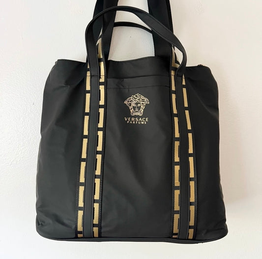 Versace Parfums Black Multi-compartment Tote