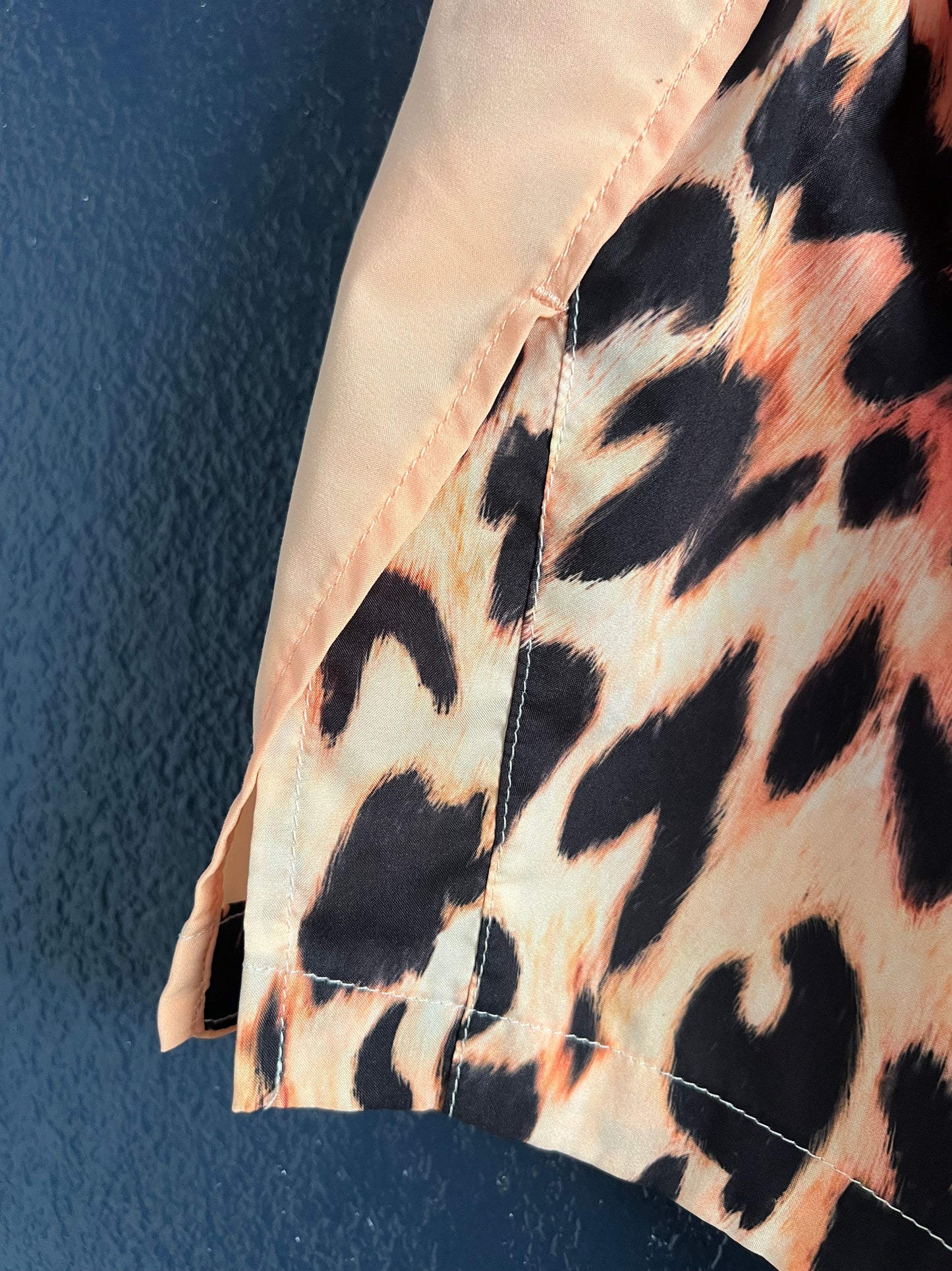 P.E Nation Team Game Shorts in Leopard Animal Print