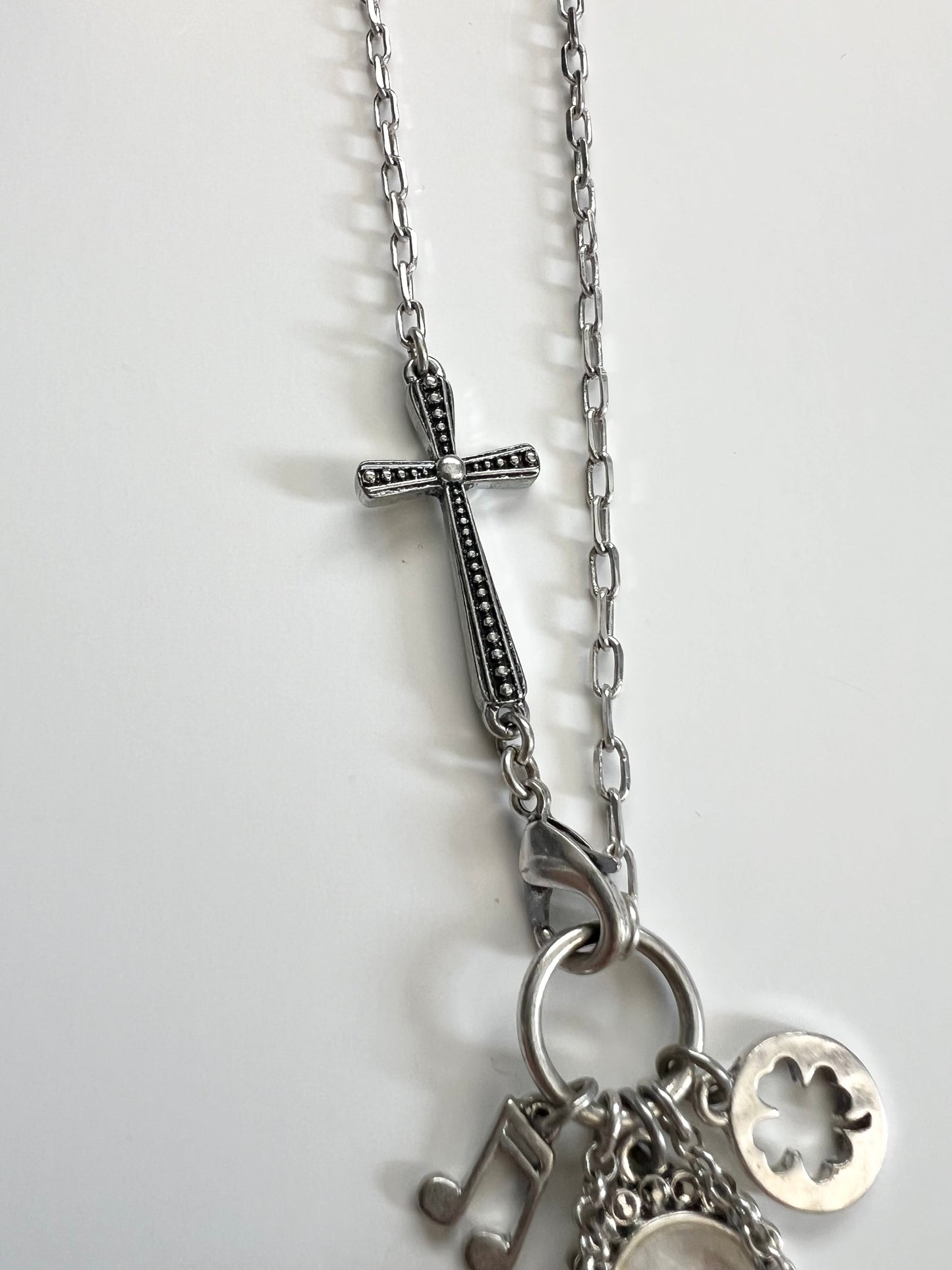 Lucky Brand Silver-Tone Charm Necklace