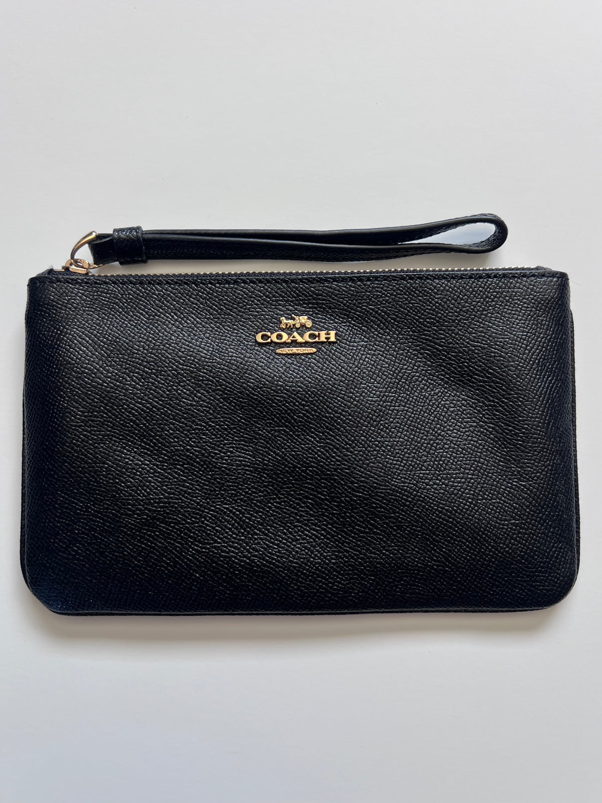 Coach Black Leather Wristlet Wallet