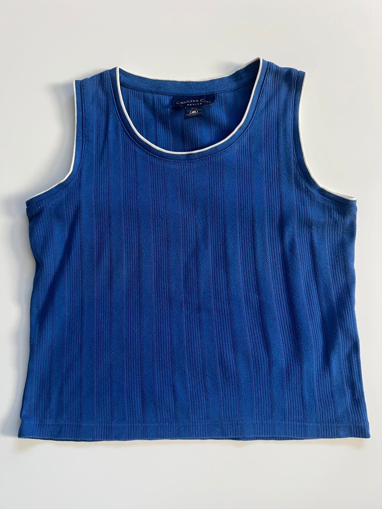 Vintage Charter Club Ribbed Sleeveless Top