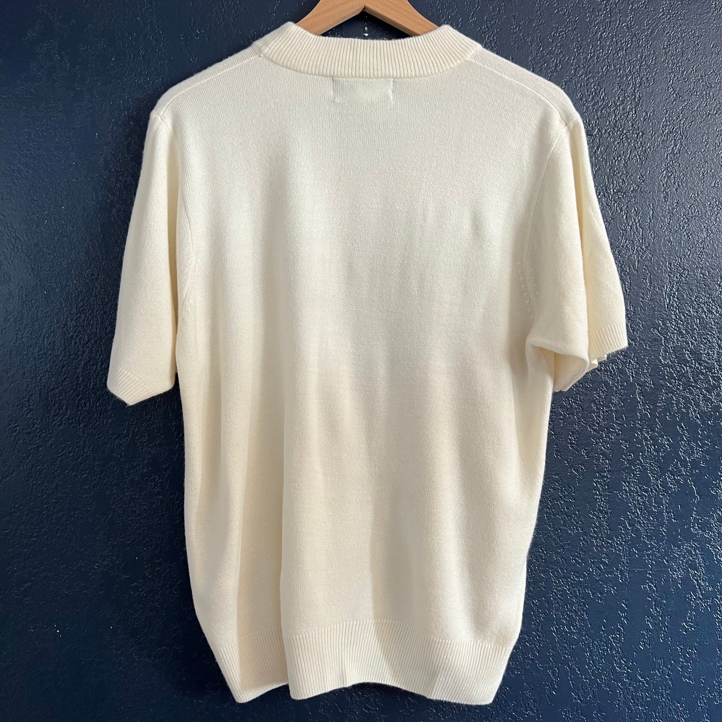 Vintage Sag Harbor Mock Neck Short Sleeve Top