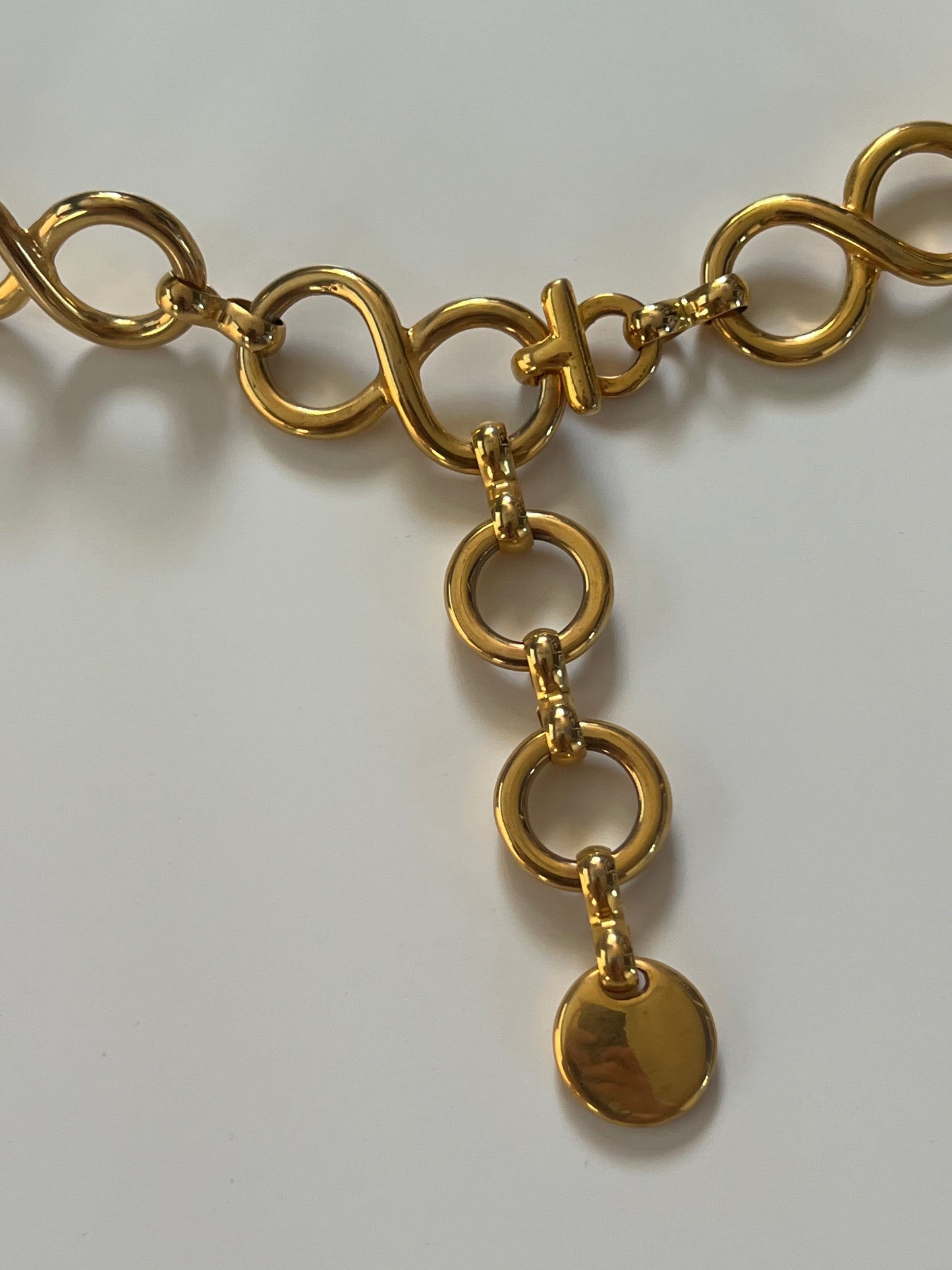 Vintage Nordstrom Leather Chain Statement Belt