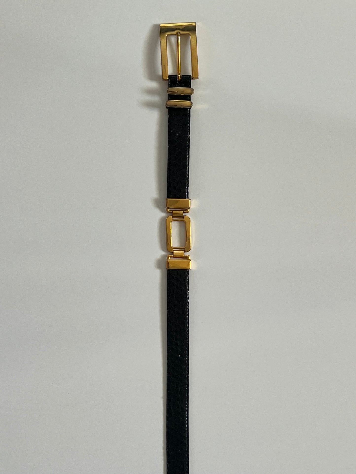 Vintage Leather Skinny Belt