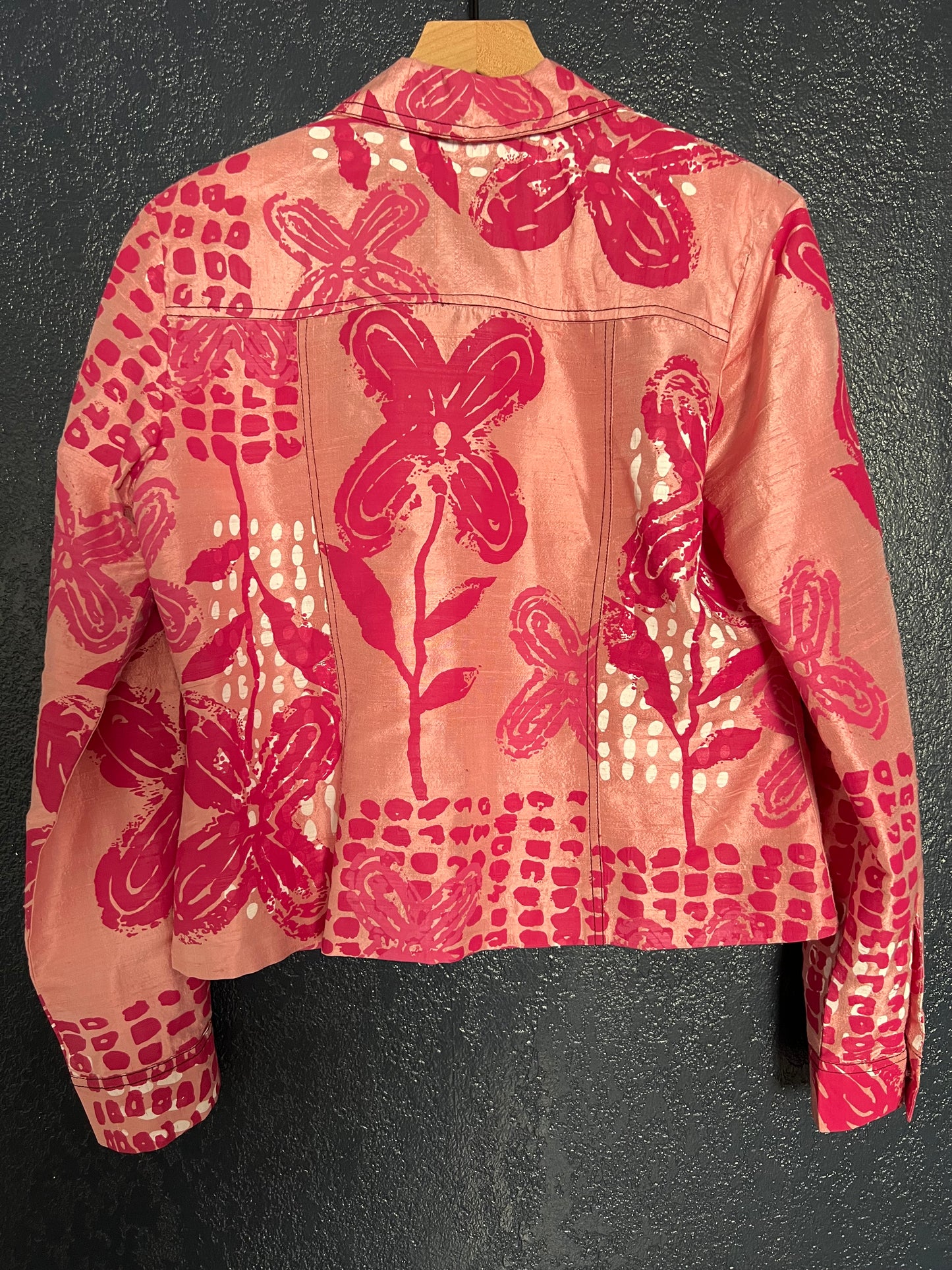 Vintage Sandy Starkman Pink Silk Jacket