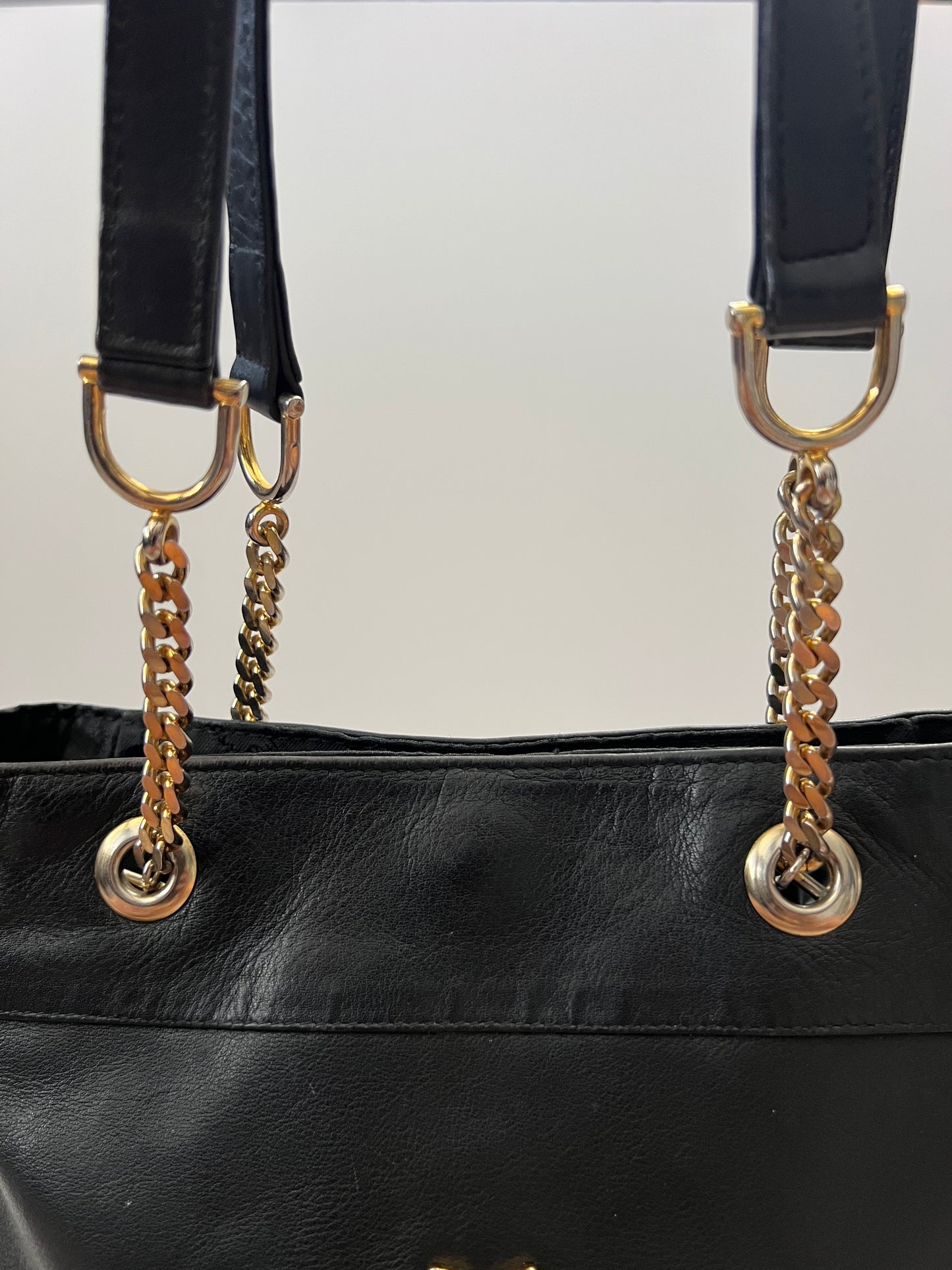 Vintage Paloma Picasso Black Bucket Bag